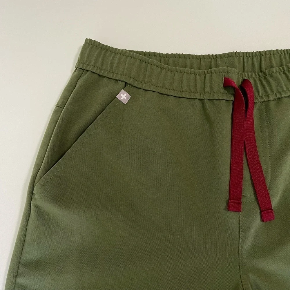 Figs Tansen Jogger Scrub Pants Limited Edition Dark Olive Small Short